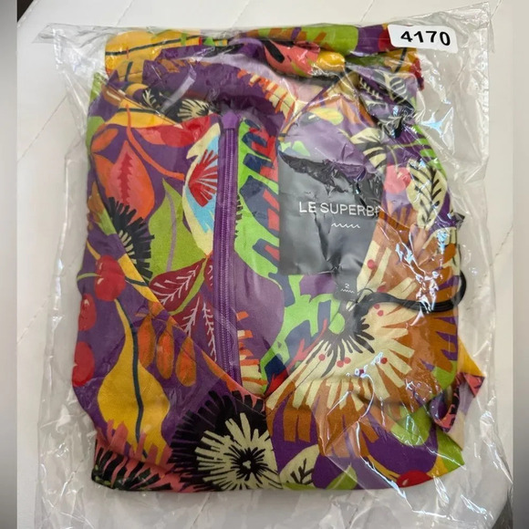 Le Superbe Floral Muse Asymmetric Tie Front Midi Dress NWT Revolve Brand Tropica - Picture 15 of 15